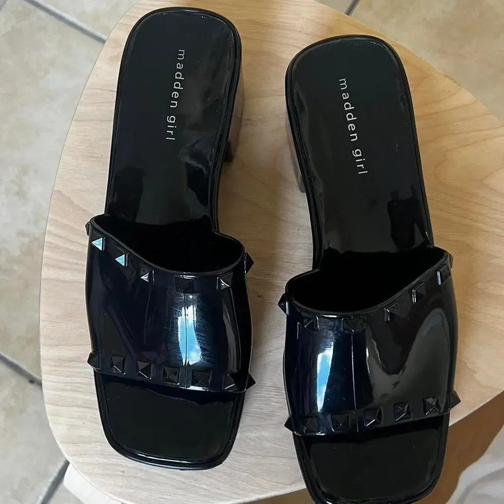 Madden girl size 8 heels black chucky y2k mall goth whimsigoth